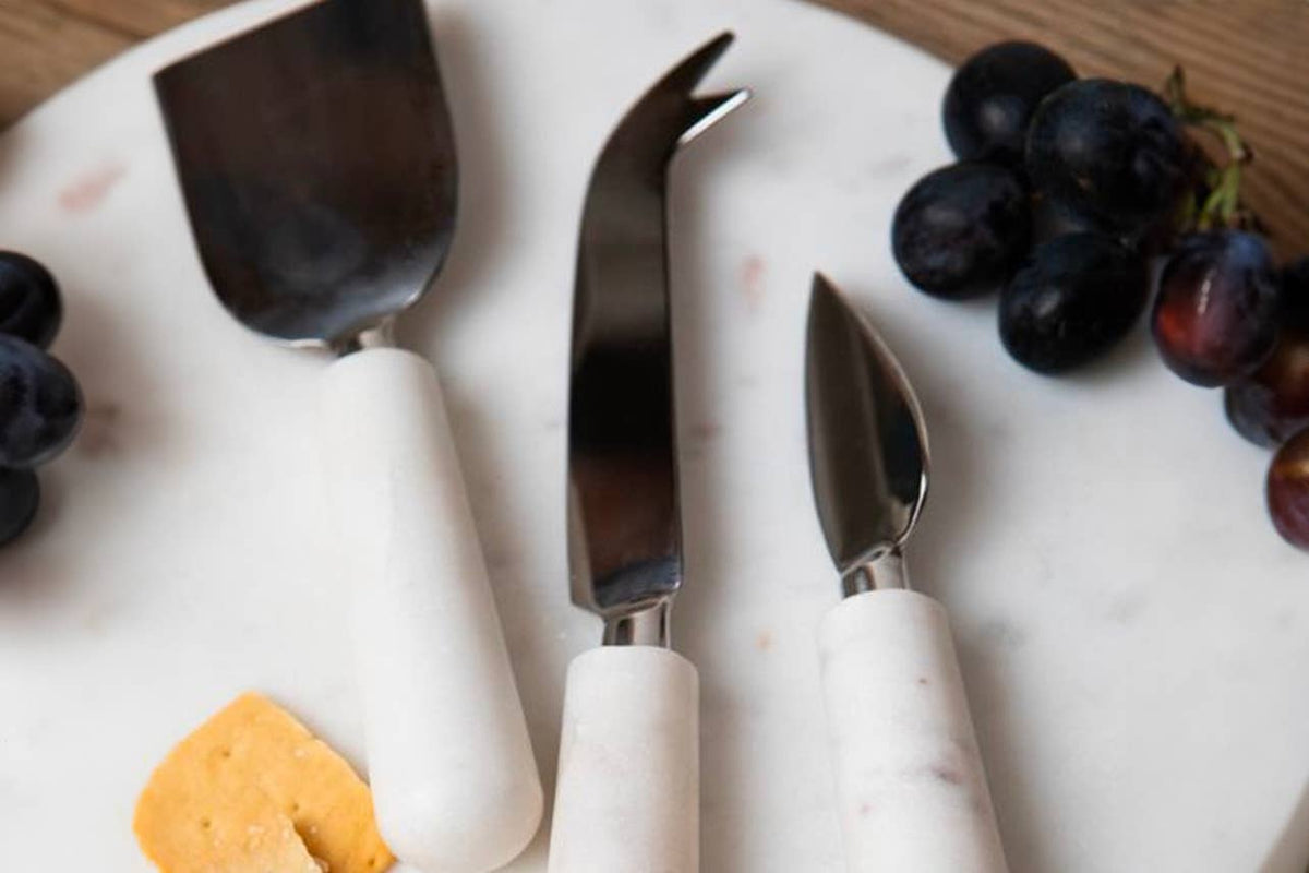 Marble Cheese Board Tools - Set of 3 knifes