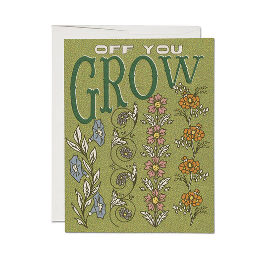Off You Grow greeting card