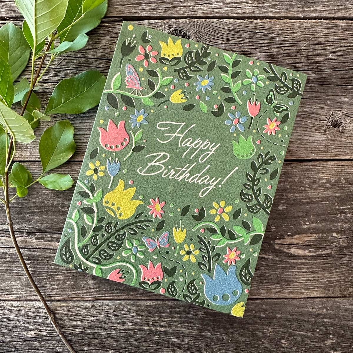 Flowers Happy Birthday Card