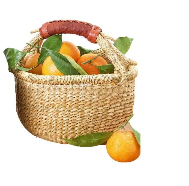 African Market Basket | Ghana Bolga Basket | Dye Free