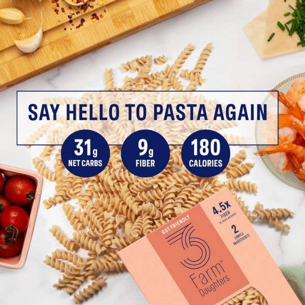 High Fiber Rotini - Gut Friendly, Low GI, USA Grown Pasta