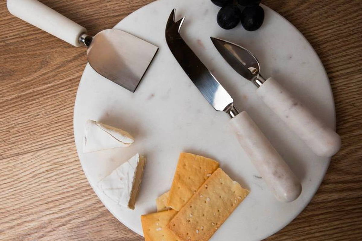 Marble Cheese Board Tools - Set of 3 knifes
