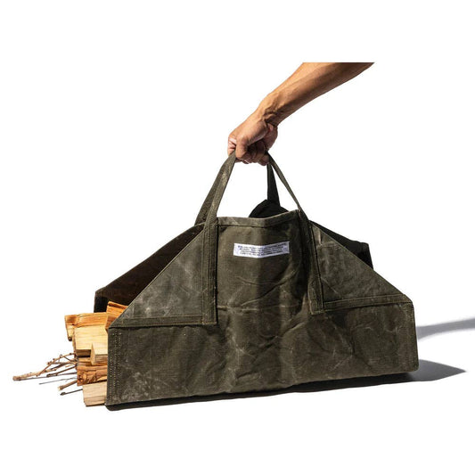 Tent Fabric Firewood Carrier - Green