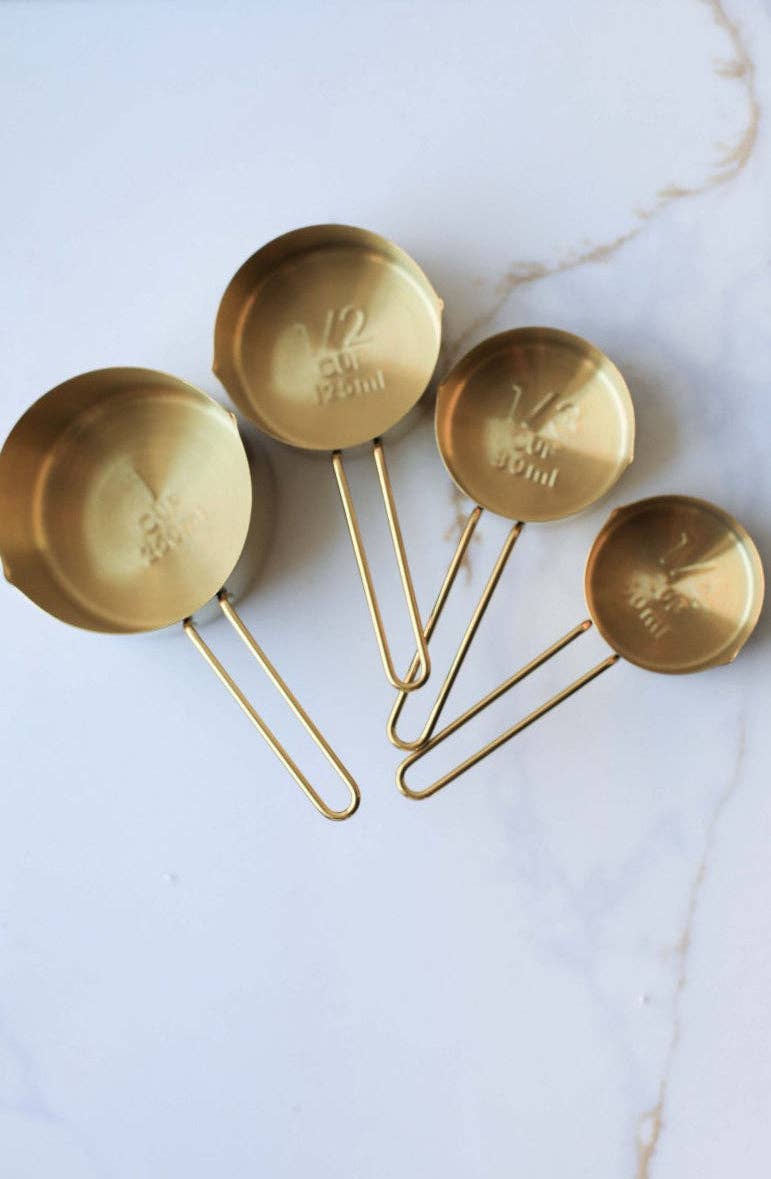 Auric Gold Stainless Steel Measuring Cup Set