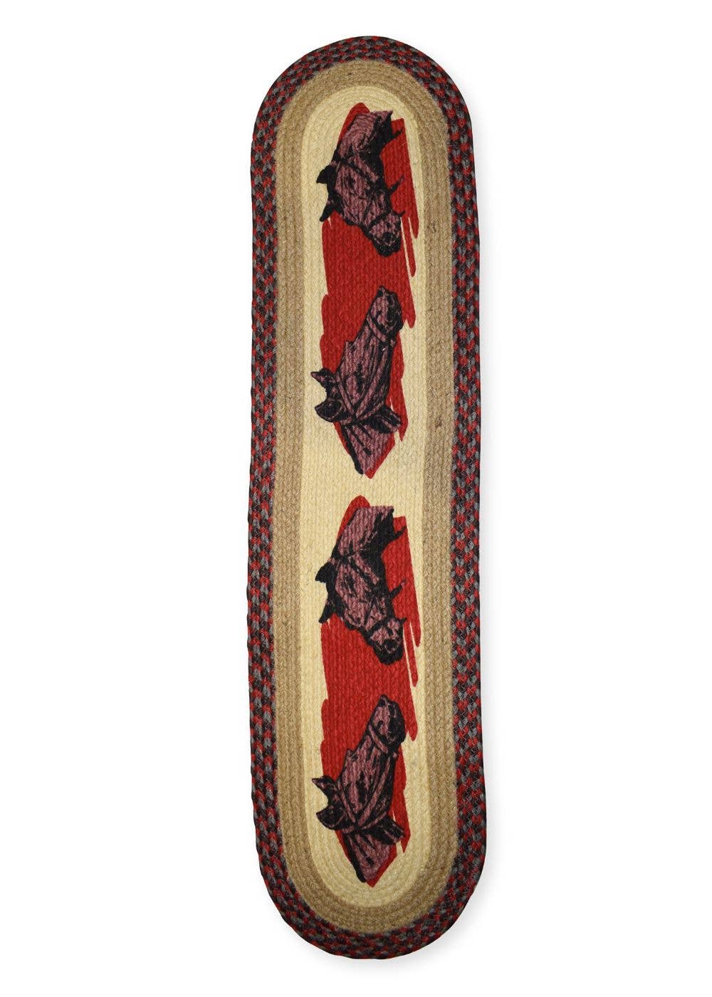 Horse Heads Jute Table Runner