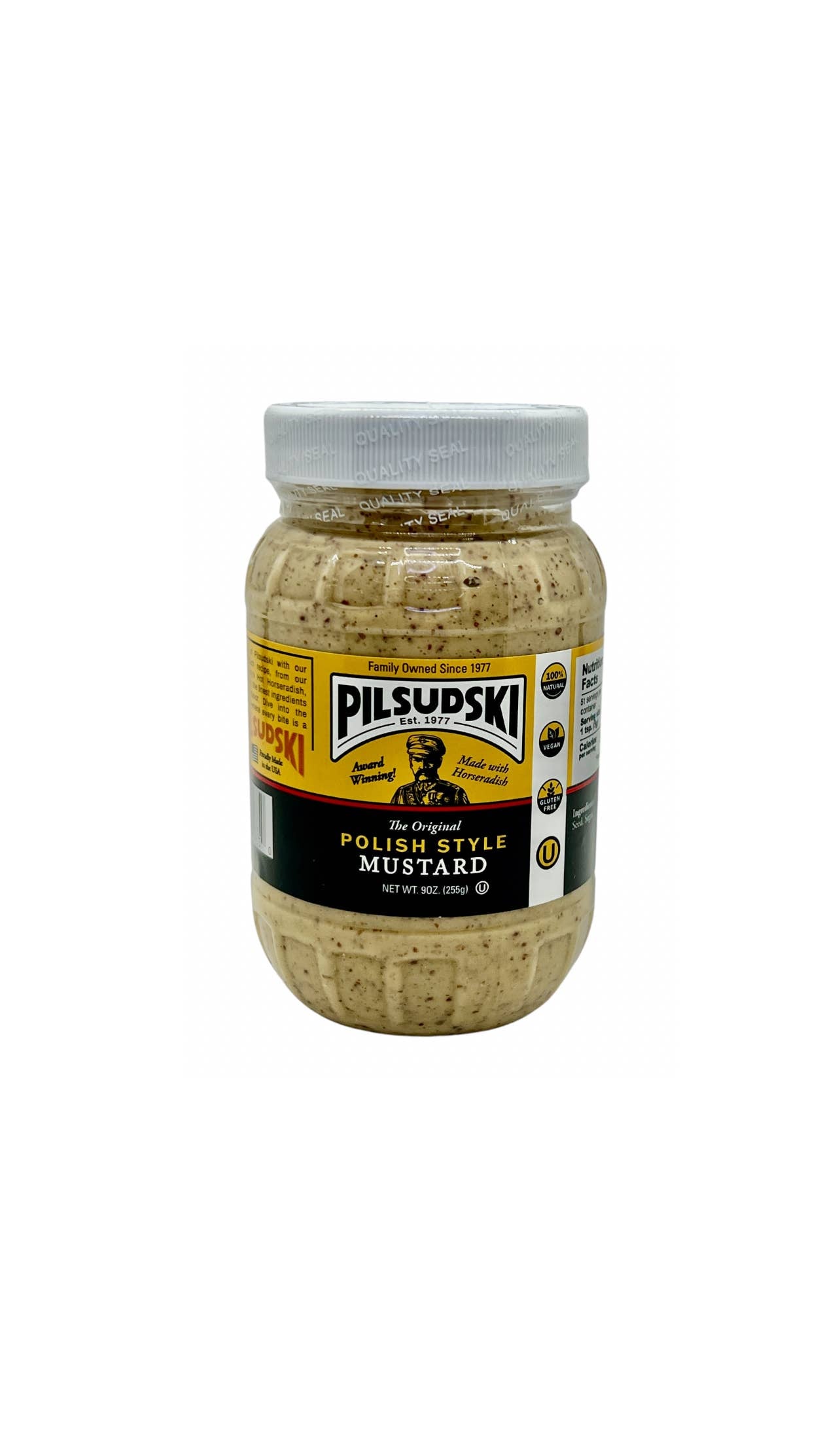 Polish Style Mustard with Horseradish 9 oz jar