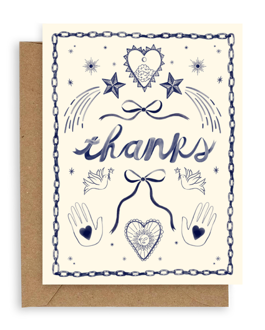 Indigo Icons Thank You Card