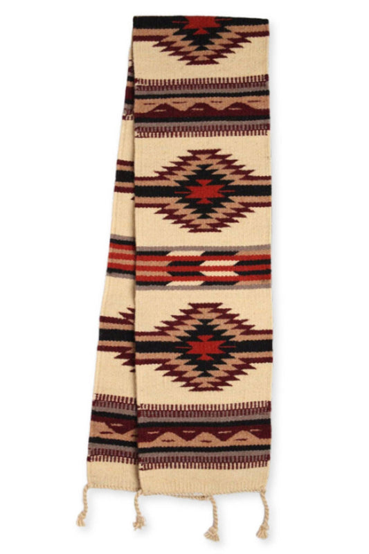 10" x 80" Cream Diamond Wool Runner