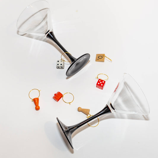 Vintage Game Piece Drink Charms