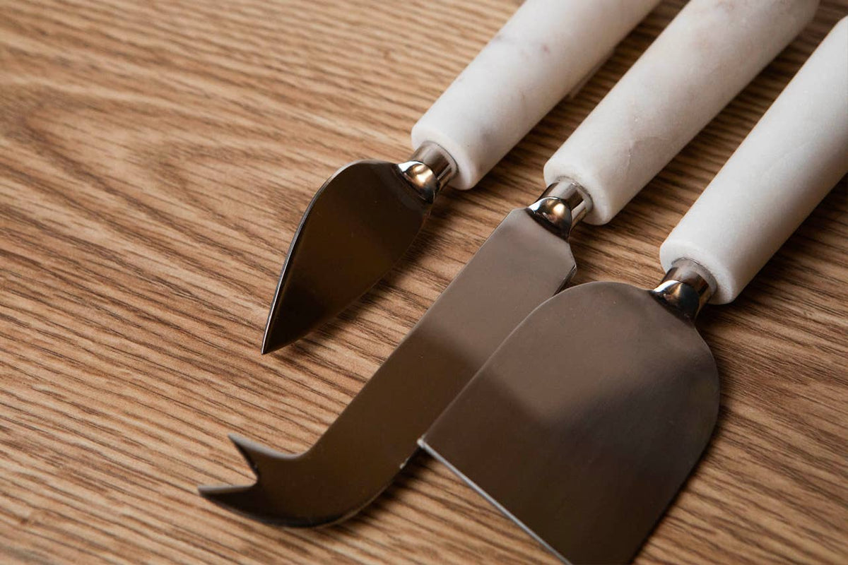 Marble Cheese Board Tools - Set of 3 knifes