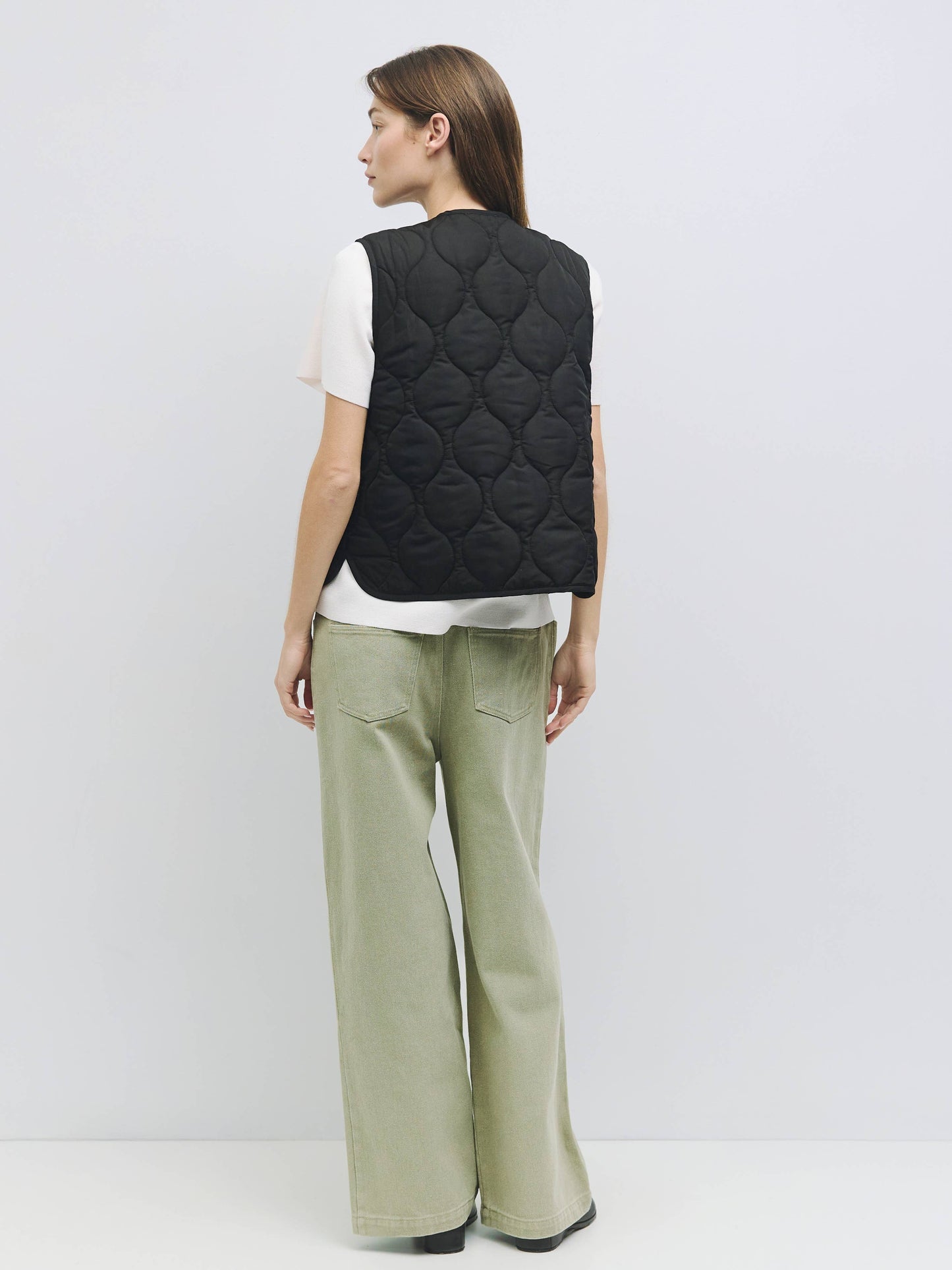 The Astrid Vest | Front Tie Puffer Vest