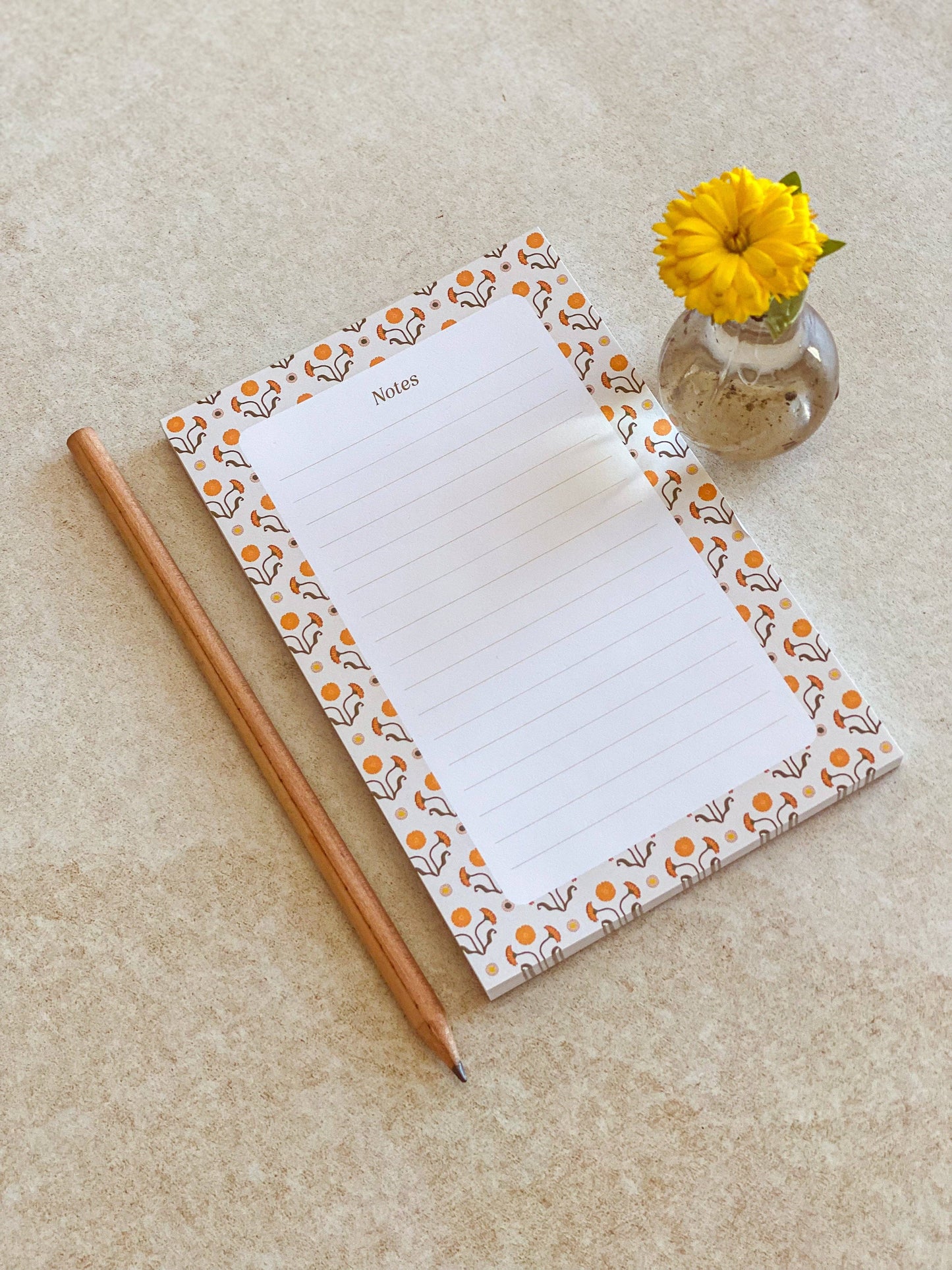 Calendula 4 x 6 Notepad