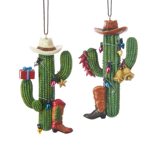 Cactus with Boot Ornament