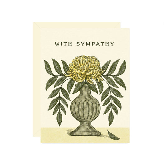 With Sympathy Chrysanthemum Greeting Card