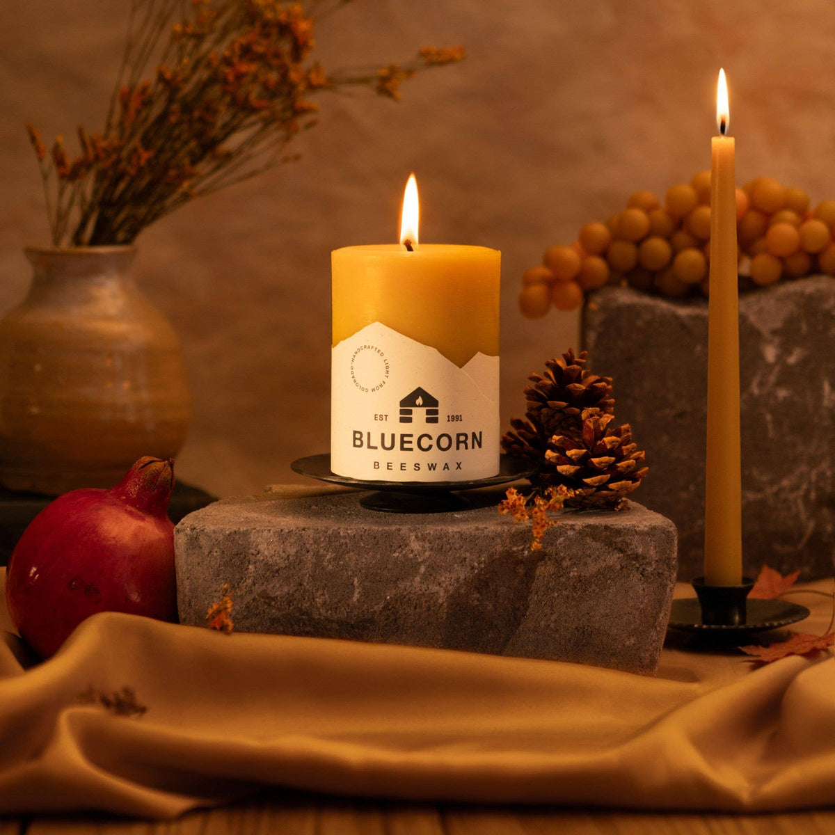Beeswax Taper Candles – Dripless & Handmade in USA