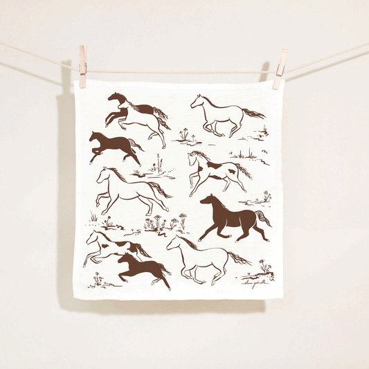 Wild Horses Linen Napkins - Set of 2