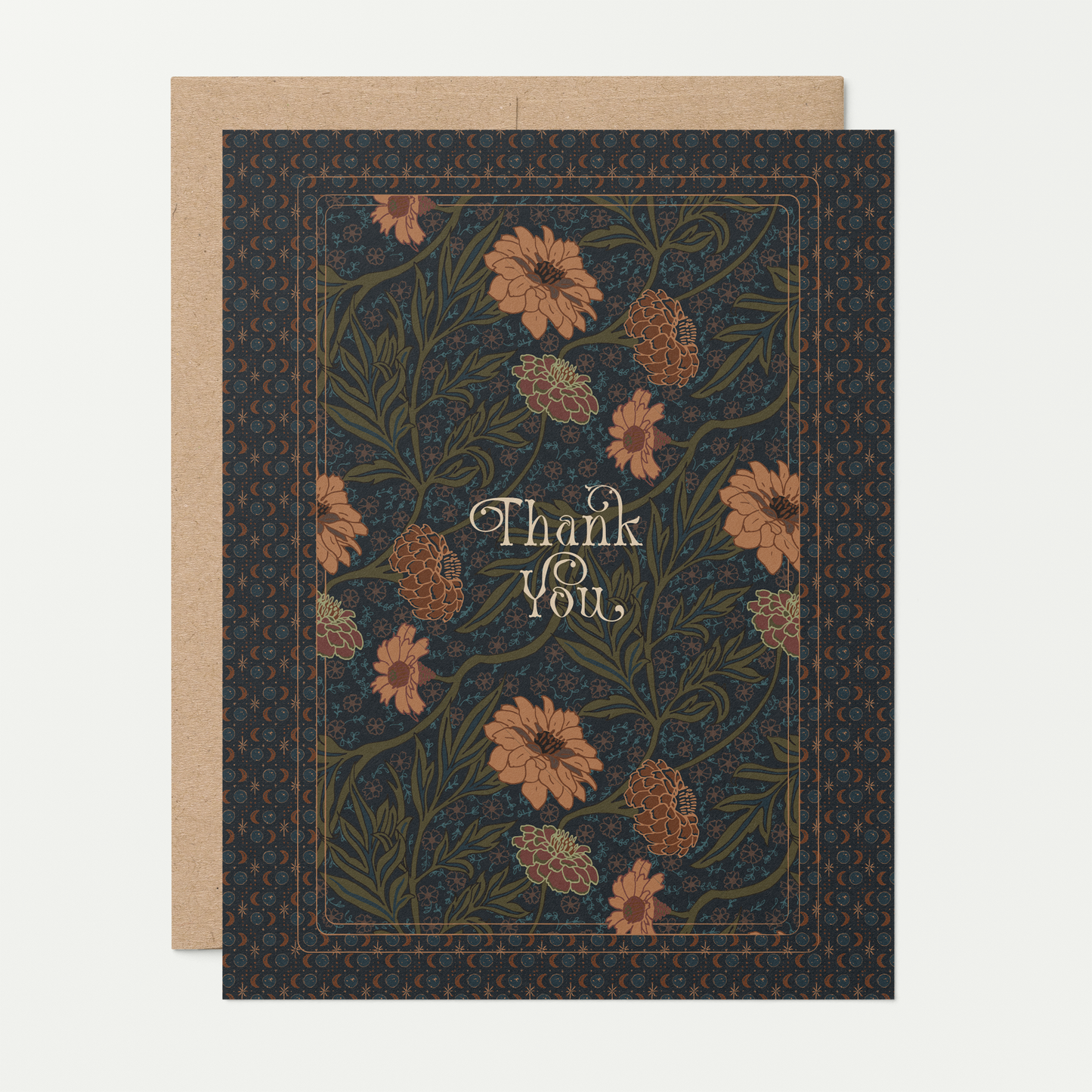 Moonlight Zinnia Thank You Card