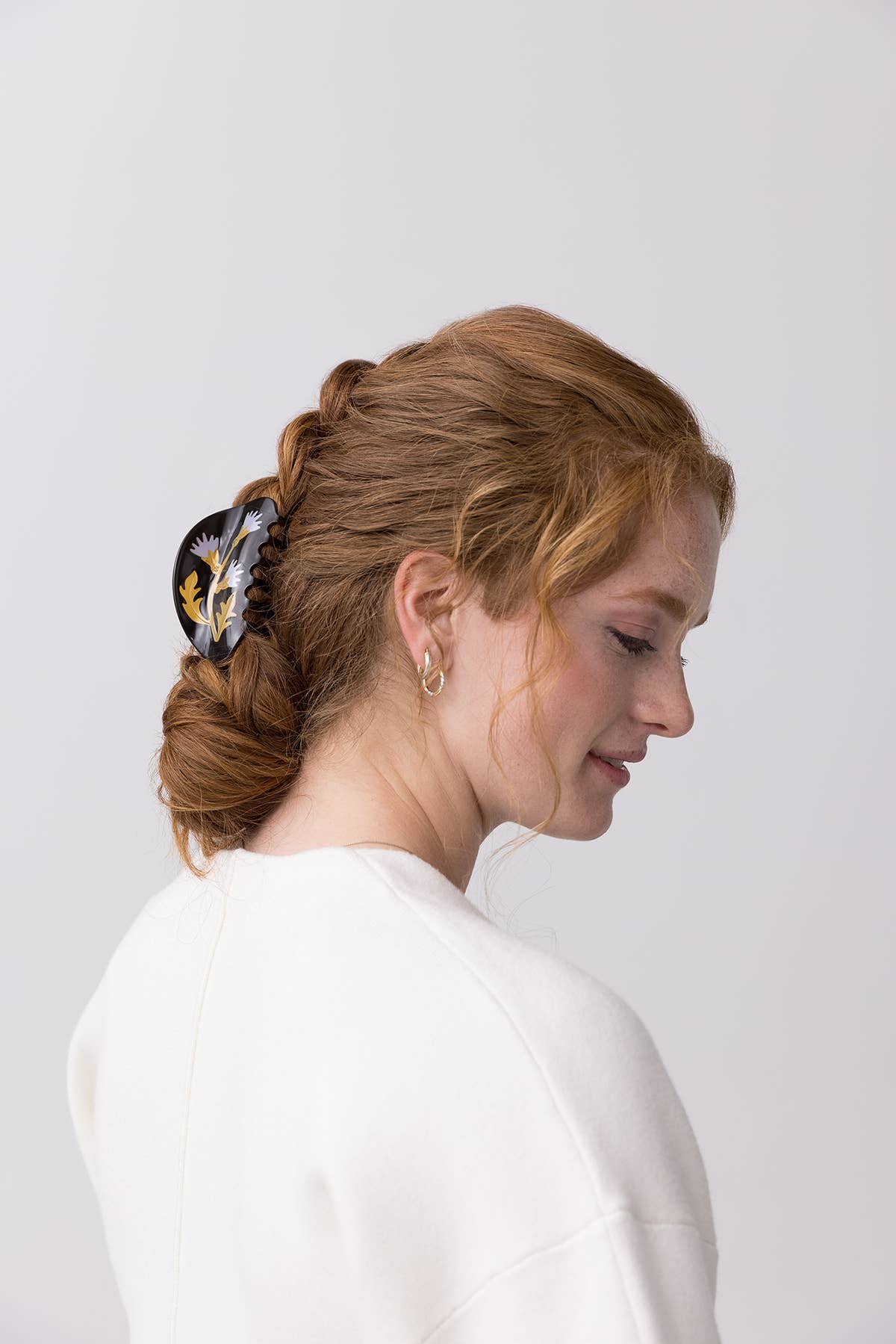 Milk Thistle Hair Claw Dark Brown and Gold Acetate