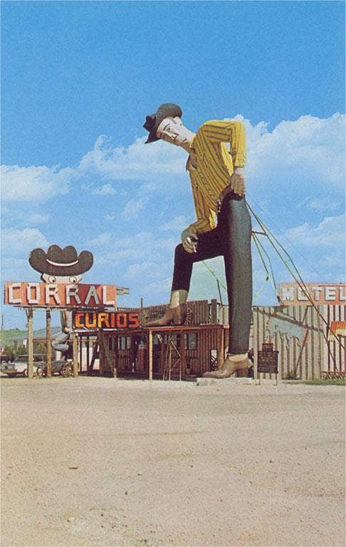 Giant Cowboy Postcard