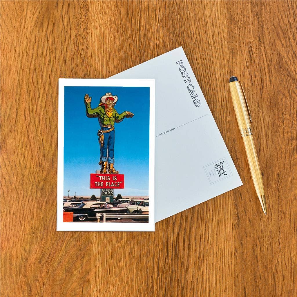 Giant Cowboy Sign Postcard