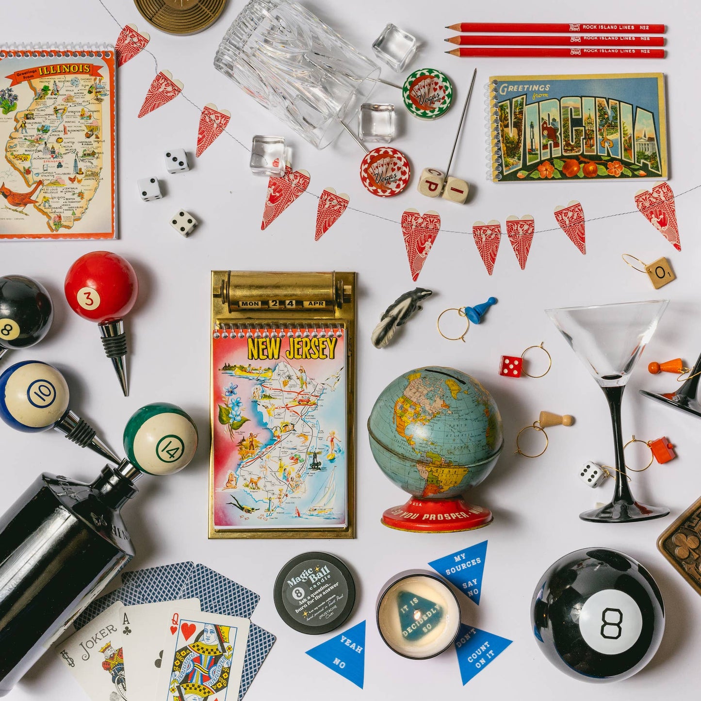 Vintage Game Piece Drink Charms