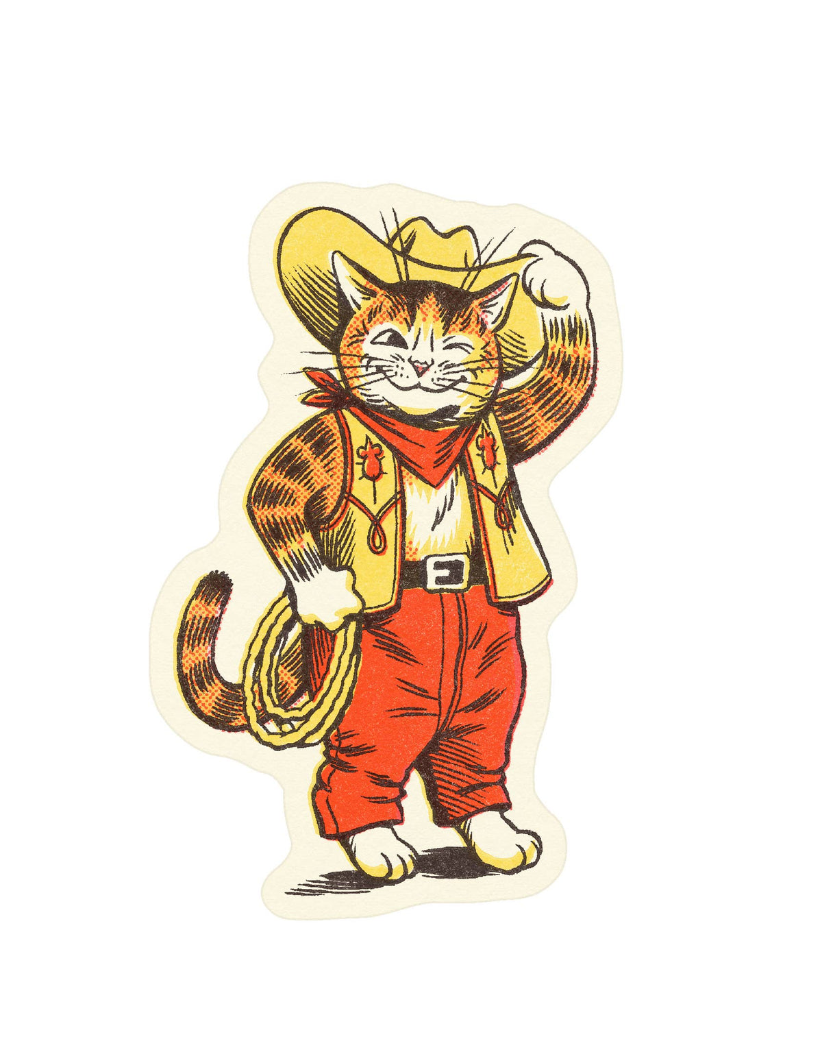 Cowboy Kitty Sticker