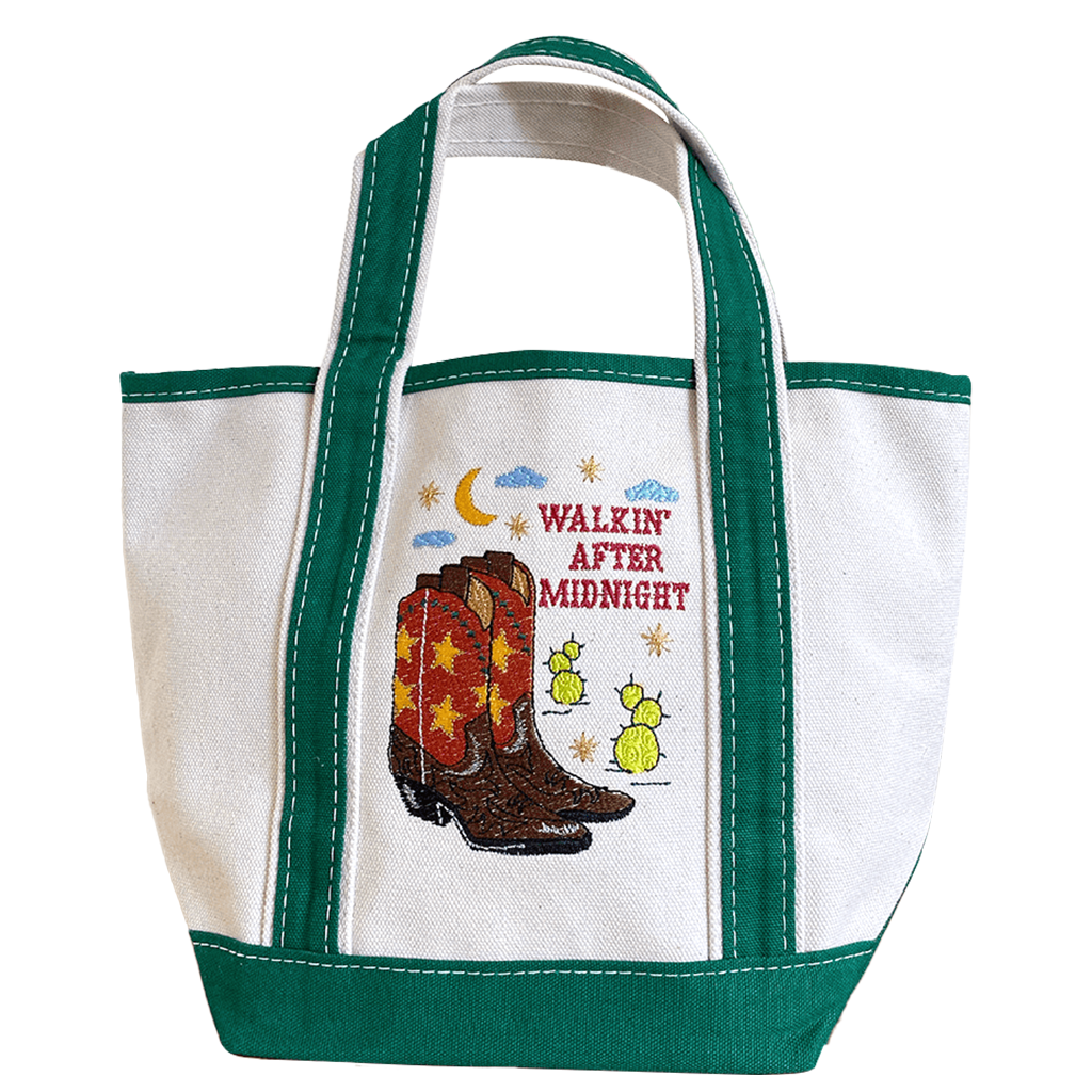 Walkin' After Midnight mini Canvas Tote Bag Vintage Inspired