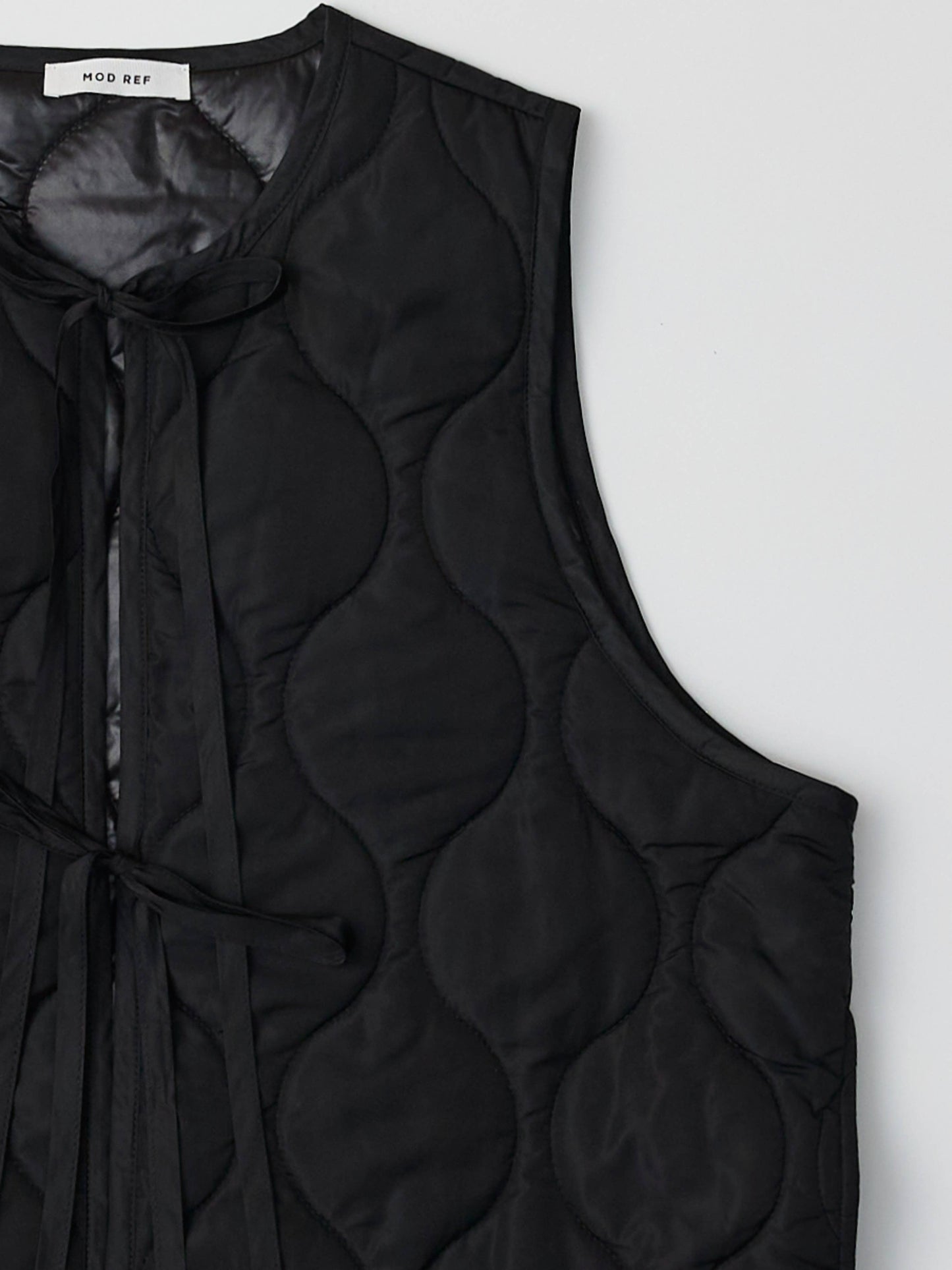 The Astrid Vest | Front Tie Puffer Vest