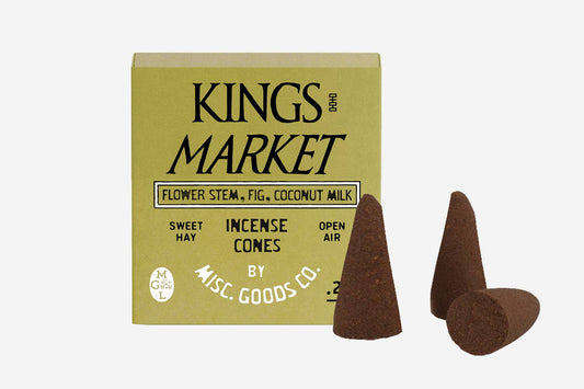 Kings Market Incense Cones – Flowers, Coconut & Fig | Clean Burning, 20-Pack