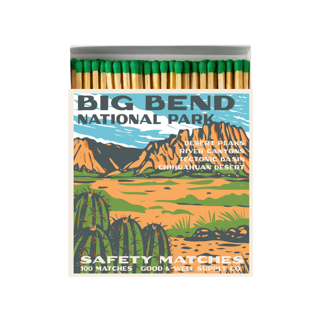 Big Bend Safety Matches / Vintage National Park Series