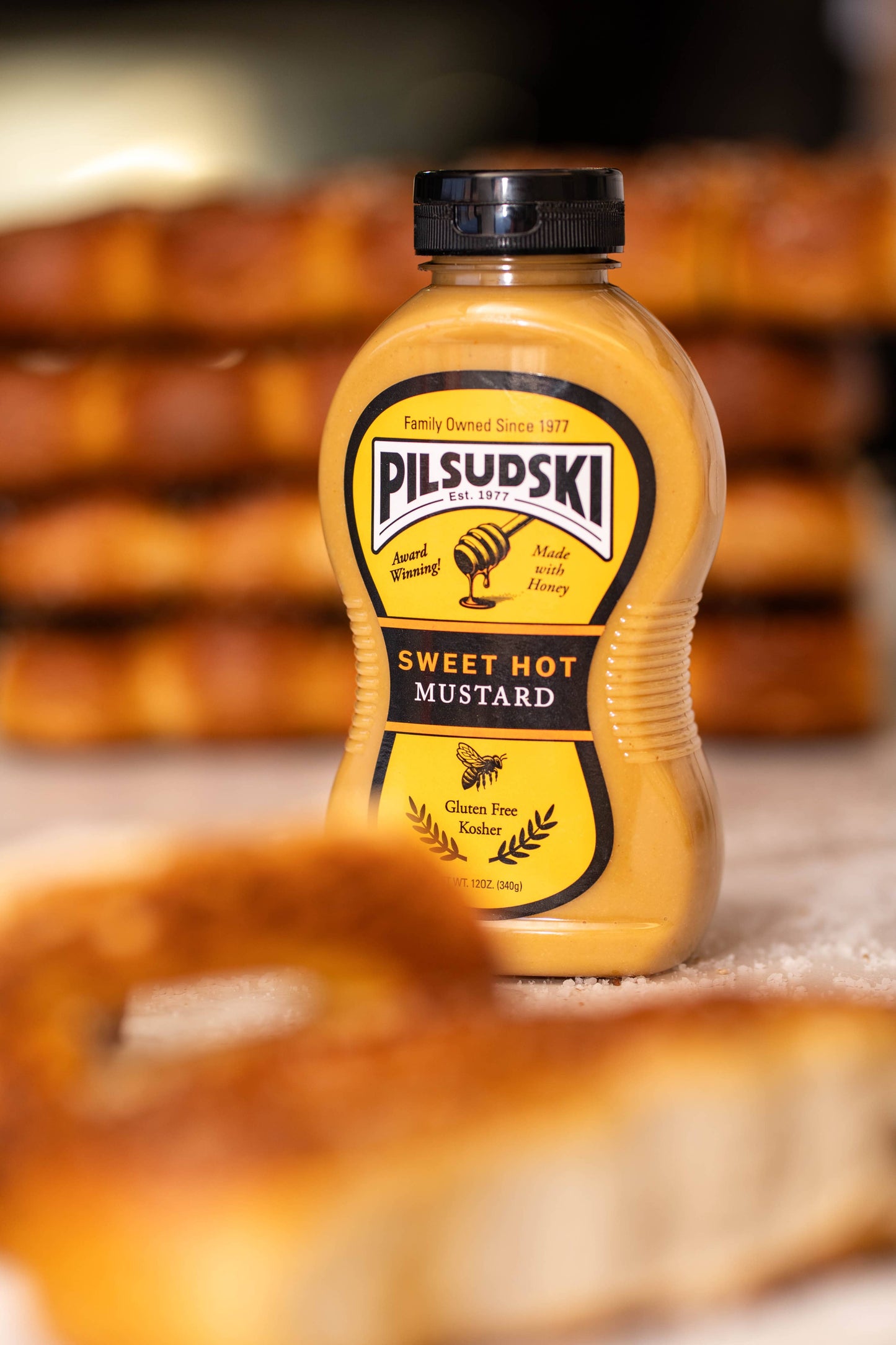 Sweet Hot Mustard with Honey 12 oz squeeze