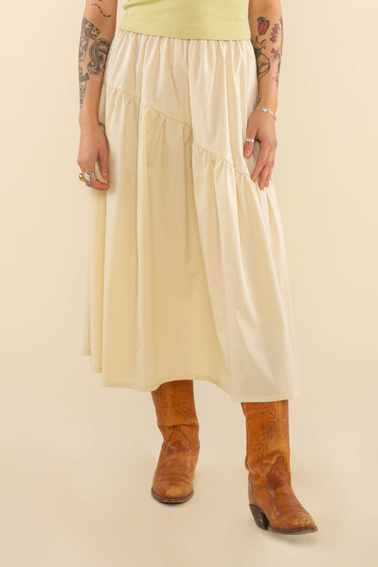 Danny Midi Skirt: Natural