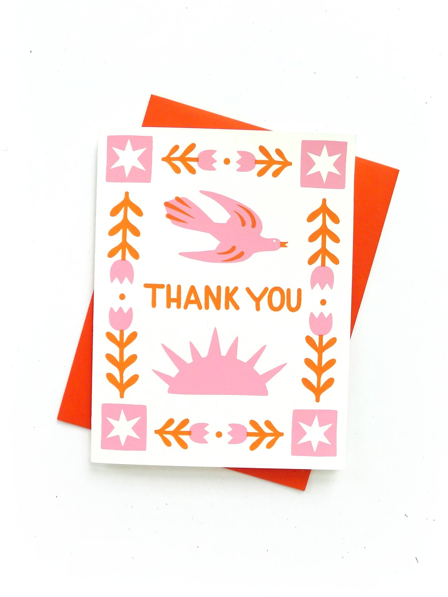 Spring Folk Thank You Card